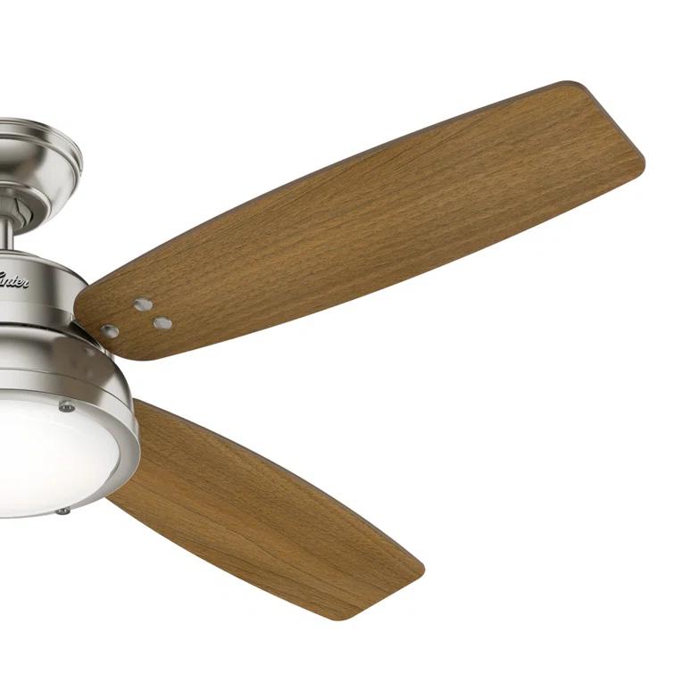 52" Wingate 4 - Blade LED Standard Ceiling Fan with Remote Control and Light Kit Included