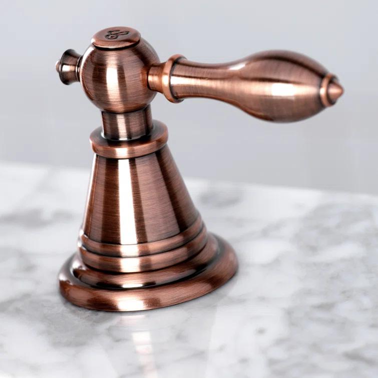 Fauceture FSC197ALAC English Classic Widespread Bathroom Faucet, Antique Copper