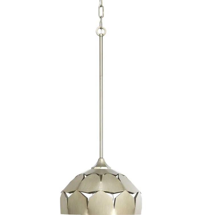 Yerba 1 - Light Silver Ridge Single Pendant