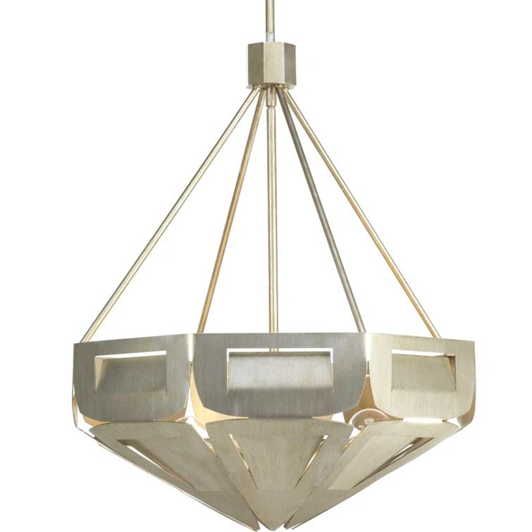 Progress Lighting Yerba 4 - Light Silver Ridge Single Pendant
