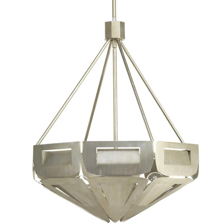 Progress Lighting Yerba 4 - Light Silver Ridge Single Pendant