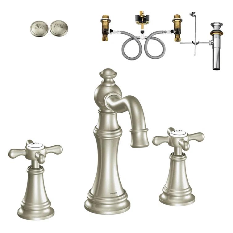 Weymouth Widespread Bathroom Faucet with Drain Assembly