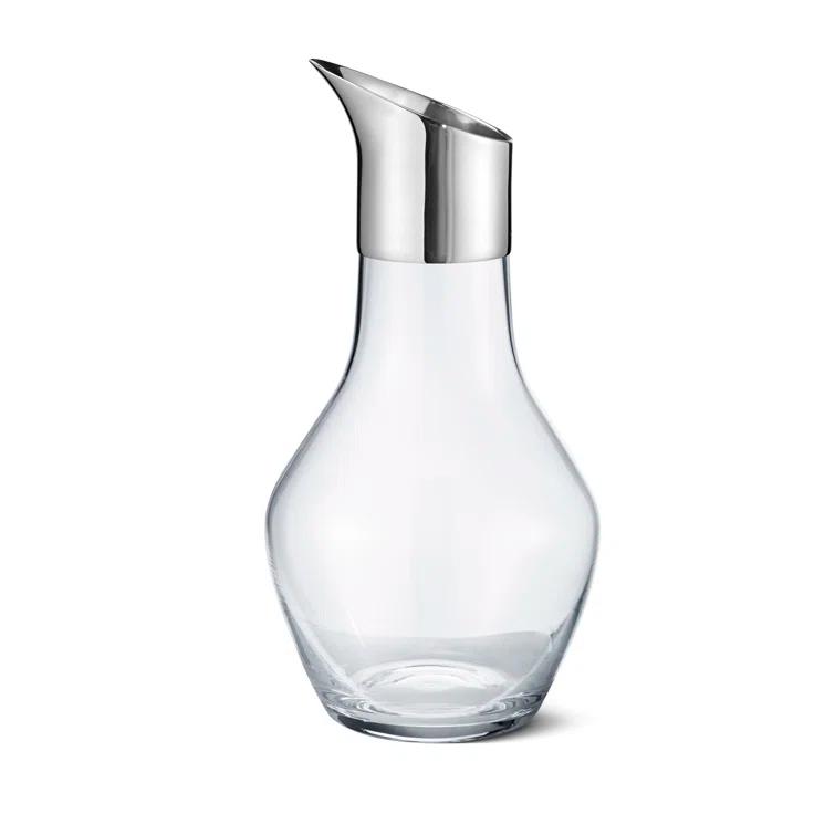 Georg Jensen Sky Water Glass and Stainless Steel 50.72 oz. Carafe | Wayfair