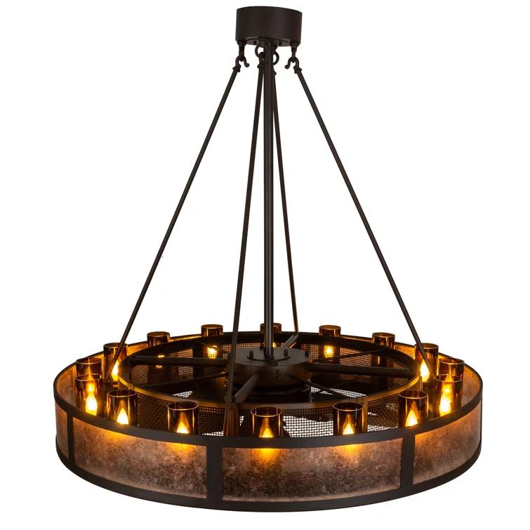 Smythe 16 - Light Dimmable LED Drum Chandelier
