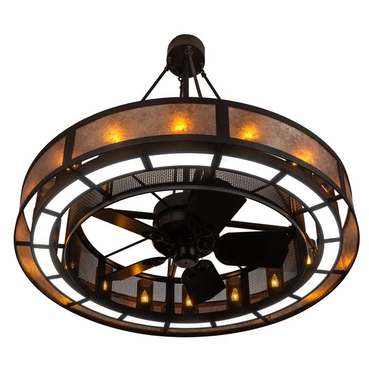 Smythe 16 - Light Dimmable LED Drum Chandelier