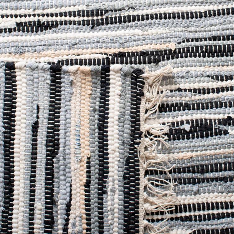 Fales Rag Rug Hand Woven Cotton Striped Rug