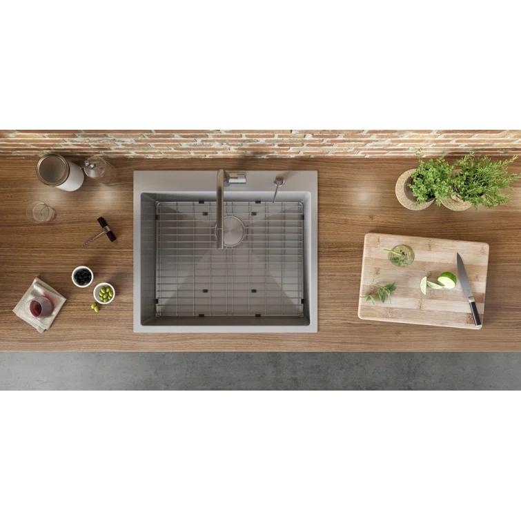 Ruvati RVH8071 Ruvati 21 inch Drop-in Topmount Rounded 16 Gauge Stainless Steel Kitchen Sink Single Bowl