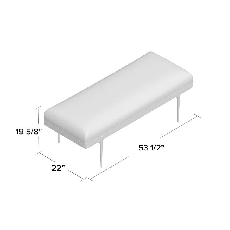 Amplitude 54" Velvet Bench