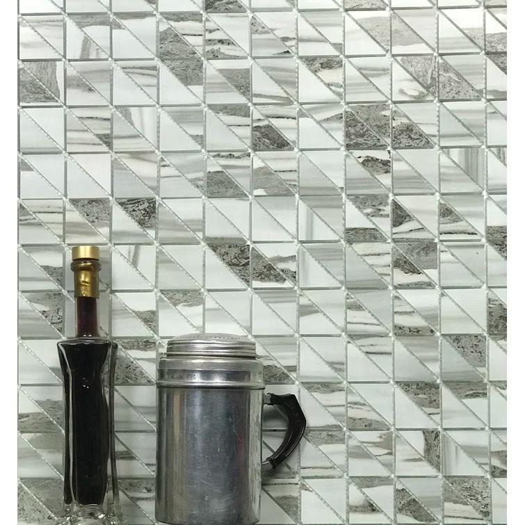 Art Deco Triangle 0.75" x 0.75" Glass Mosaic Tile