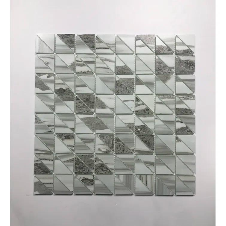 Art Deco Triangle 0.75" x 0.75" Glass Mosaic Tile
