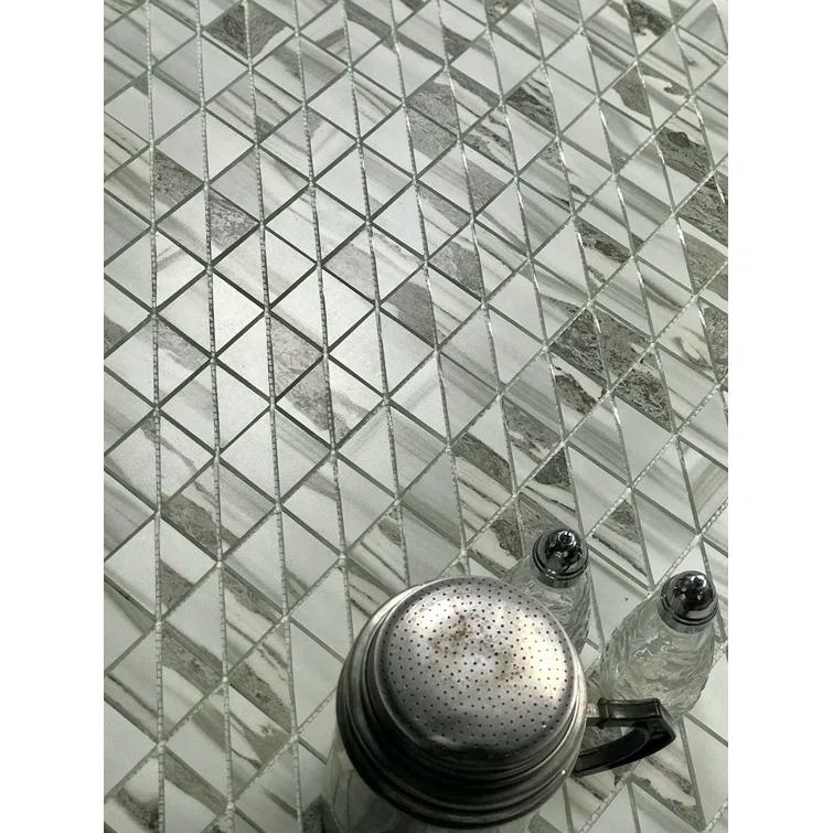 Art Deco Triangle 0.75" x 0.75" Glass Mosaic Tile