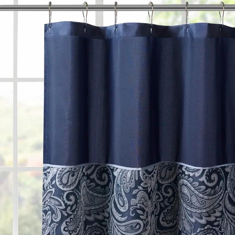 Madison Park Aubrey Paisley Jacquard Shower Curtain