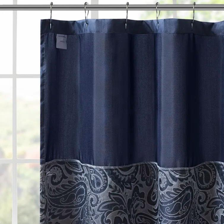 Madison Park Aubrey Paisley Jacquard Shower Curtain