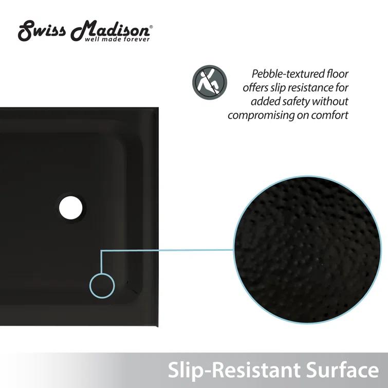 Voltaire 36" x 36" Single-Threshold, Center Drain, Shower Base