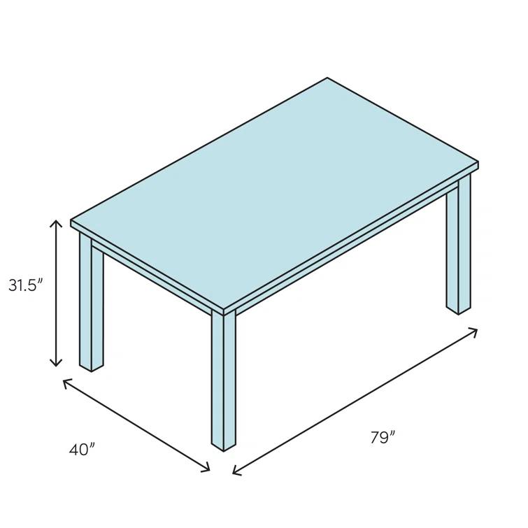 Zentique Vineyard Solid Wood Top Dining Table