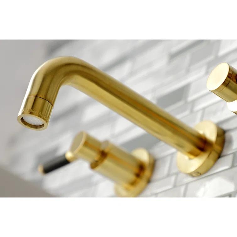 Kingston Brass Kaiser Two-Handle 3-Hole Wall Mount Bathroom Faucet