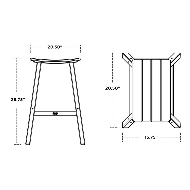 Contempo 30" Saddle Bar Stool