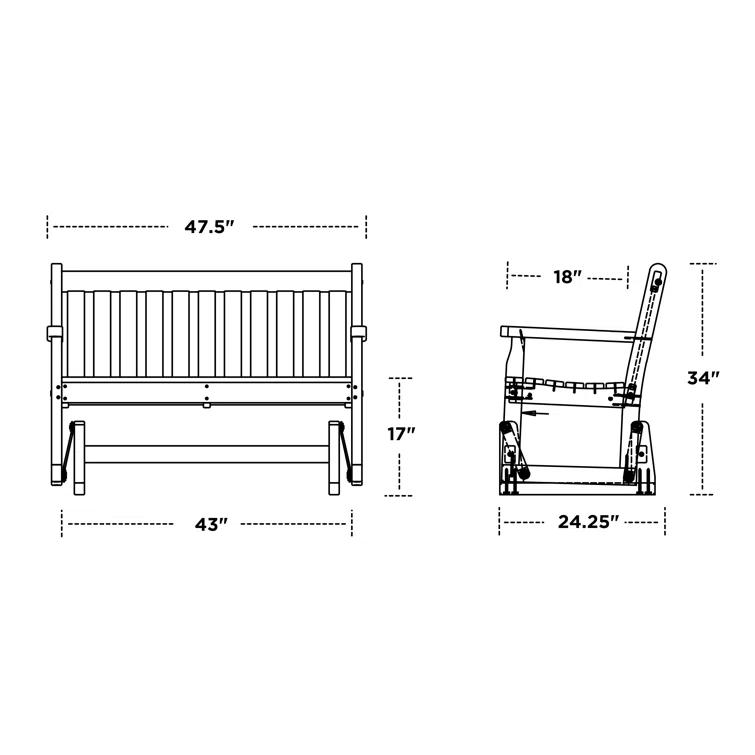 Traditional Garden 48" Glider
