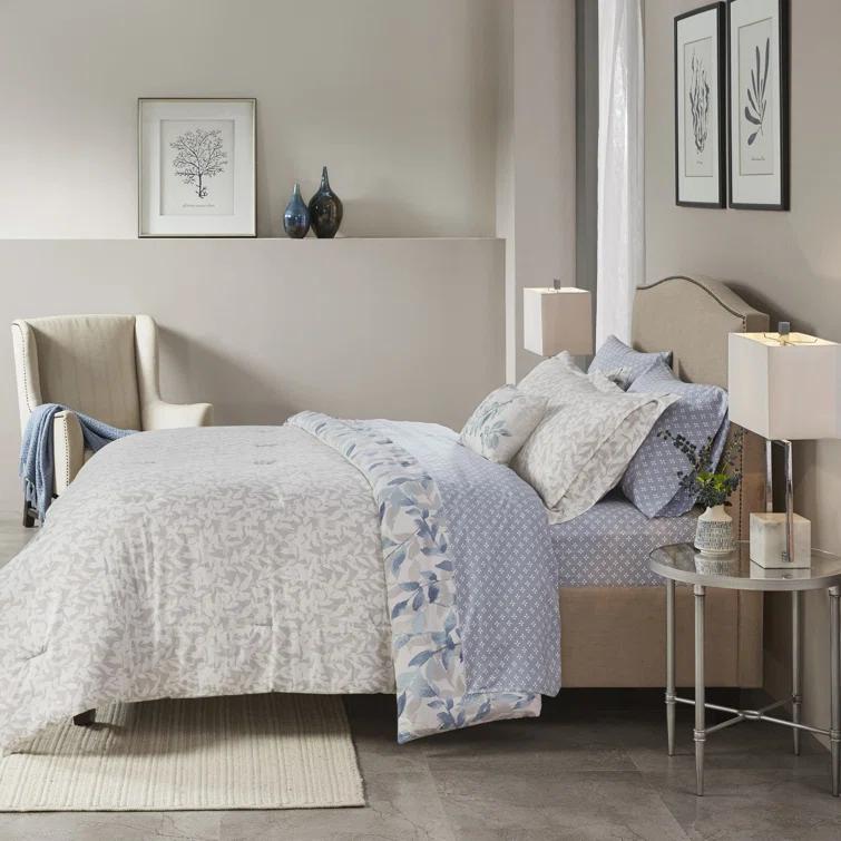 Madison Park Essentials Sofia Microfiber Reversible Comforter Set with Bed Sheets