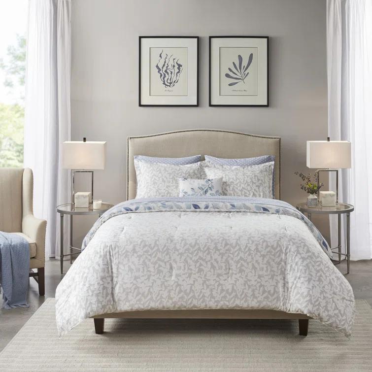 Madison Park Essentials Sofia Microfiber Reversible Comforter Set with Bed Sheets