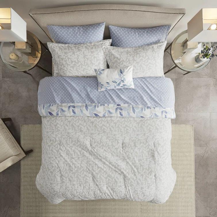 Madison Park Essentials Sofia Microfiber Reversible Comforter Set with Bed Sheets