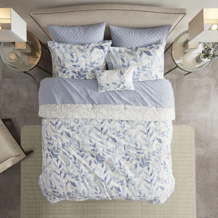 Madison Park Essentials Sofia Microfiber Reversible Comforter Set with Bed Sheets