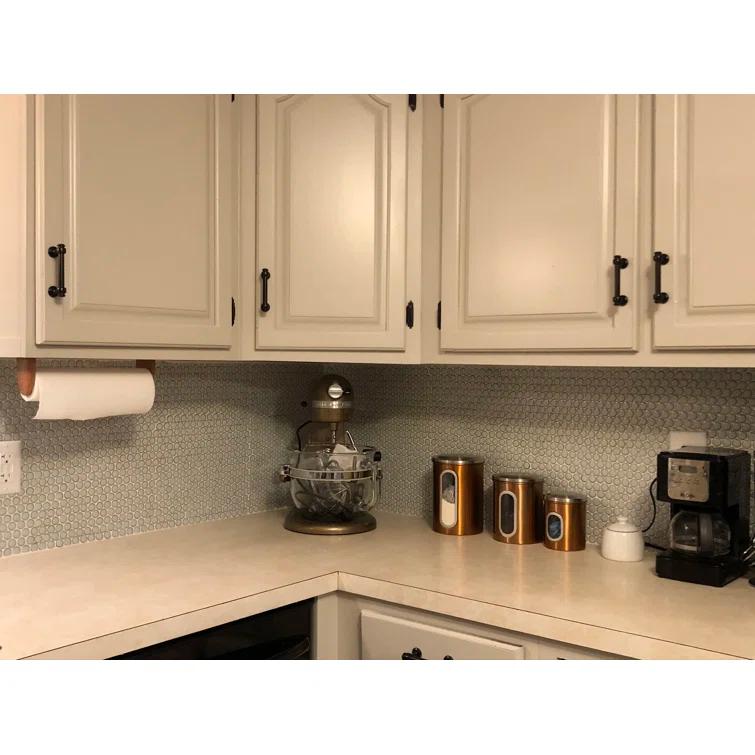 Merola Tile Hudson Penny Round 11-7/8 " x 12-5/8 " Porcelain Mosaic Floor & Wall Tile