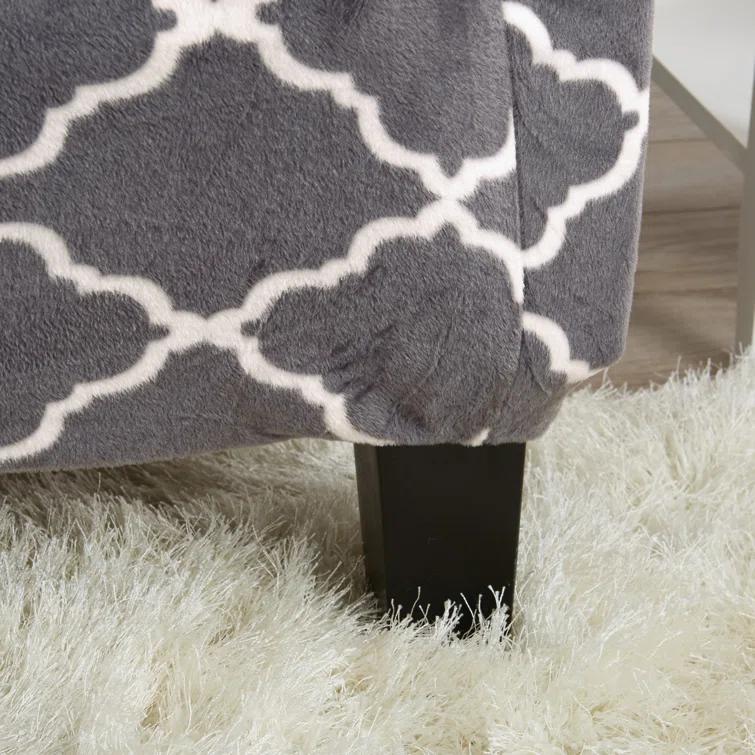 Velvet Plush Printed Stretch Sofa Slipcover