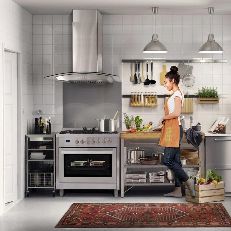 F965 Series 36 in. Stellar Collection 3.8 cu. ft. Dual Fuel Range, 5 Sealed Burners, 8 Function Convection Oven in Stainless Steel