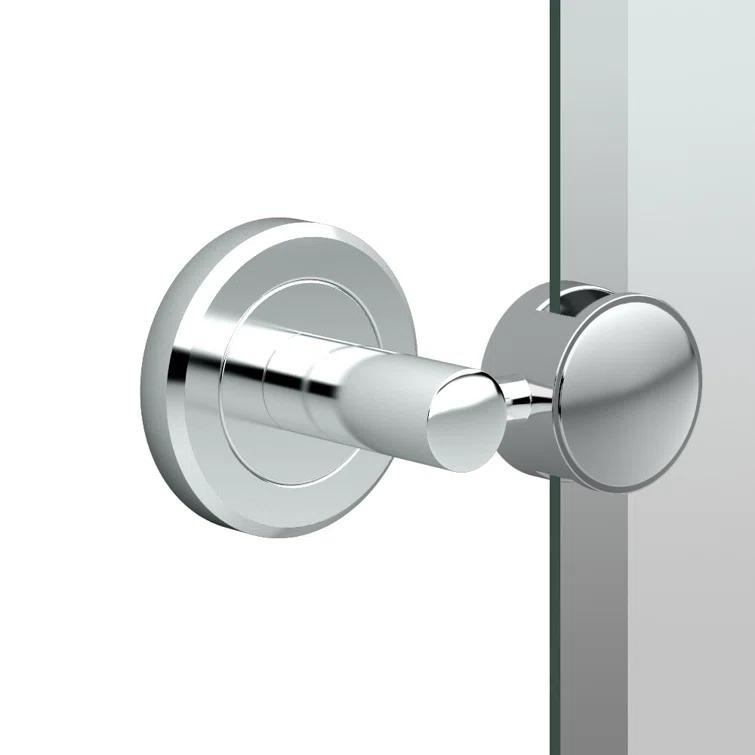 Latitude II Wall Mounted Frameless Beveled Rectangle Mirror | Pivoting Bathroom Vanity Wall Mirror