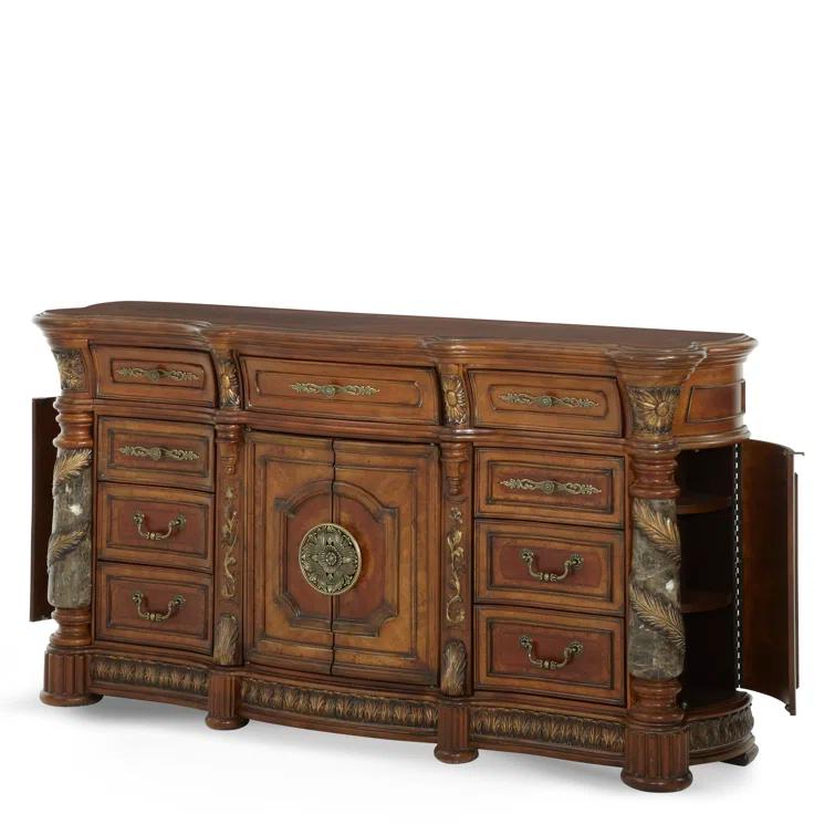 Villa Valencia 75.5'' W 9 - Drawer Dresser