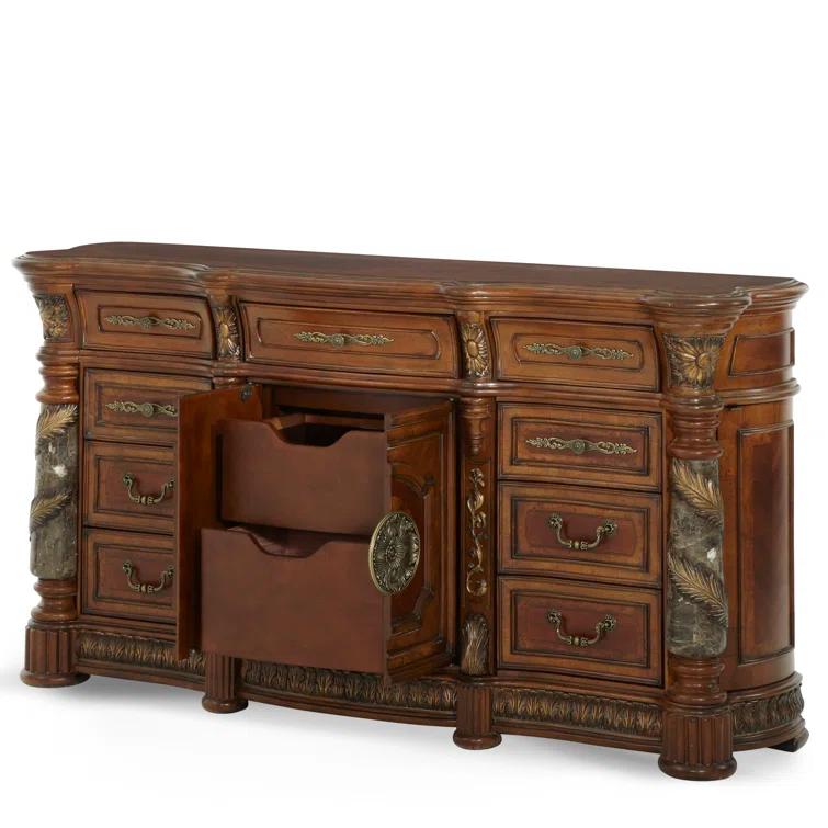 Villa Valencia 75.5'' W 9 - Drawer Dresser