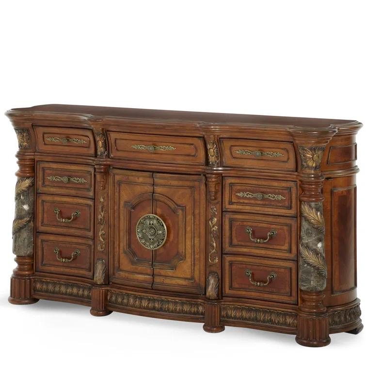 Villa Valencia 75.5'' W 9 - Drawer Dresser