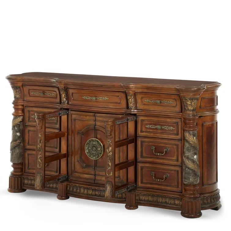 Villa Valencia 75.5'' W 9 - Drawer Dresser