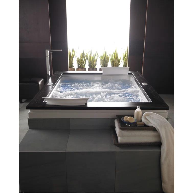 Fuzion® 71.75" x 59.75" Whirlpool Bathtub with Light and Heater