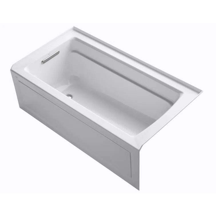 Archer® 60" x 32" Acrylic Alcove Soaking Bathtub with Comfort Depth
