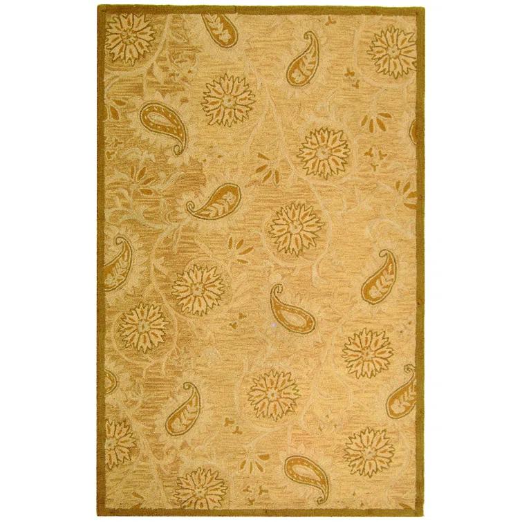 Berkley Hand Hooked Thick Wool Pile Paisley Rug