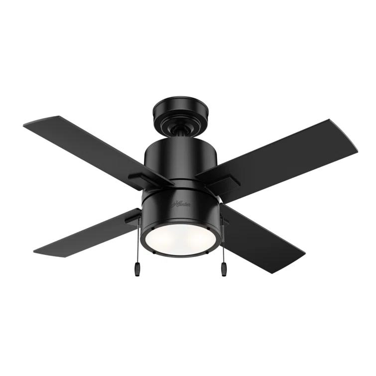 Hunter Fan 42" Beck 4 - Blade Standard Ceiling Fan with Pull Chain and Light Kit Included