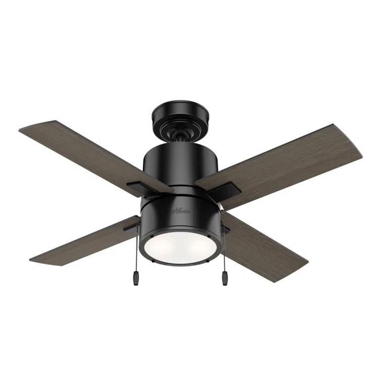 Hunter Fan 42" Beck 4 - Blade Standard Ceiling Fan with Pull Chain and Light Kit Included