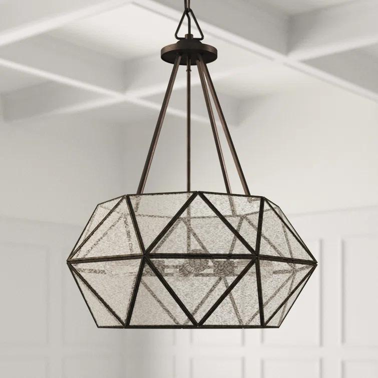 Sky 4 Light Metal Dimmable Geometric Chandelier