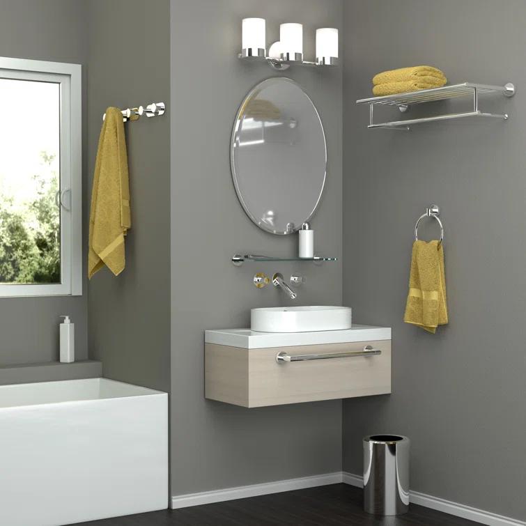 Wall Mount 25.75" W Towel Rack with Towel Bar