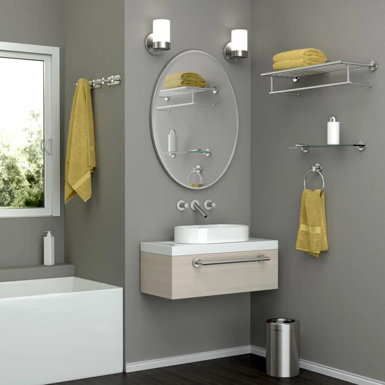 Wall Mount 25.75" W Towel Rack with Towel Bar