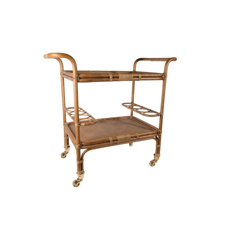 Carlo Rattan Bar Cart