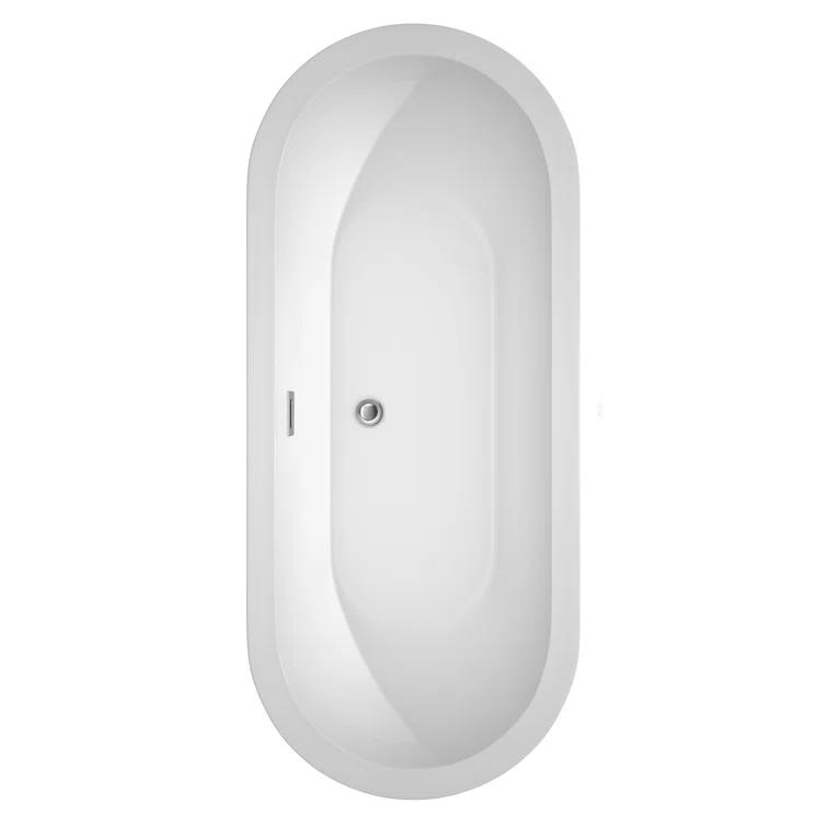 Wyndham Collection WCOBT100272 Soho 72'' x 31'' Freestanding Soaking Acrylic Bathtub