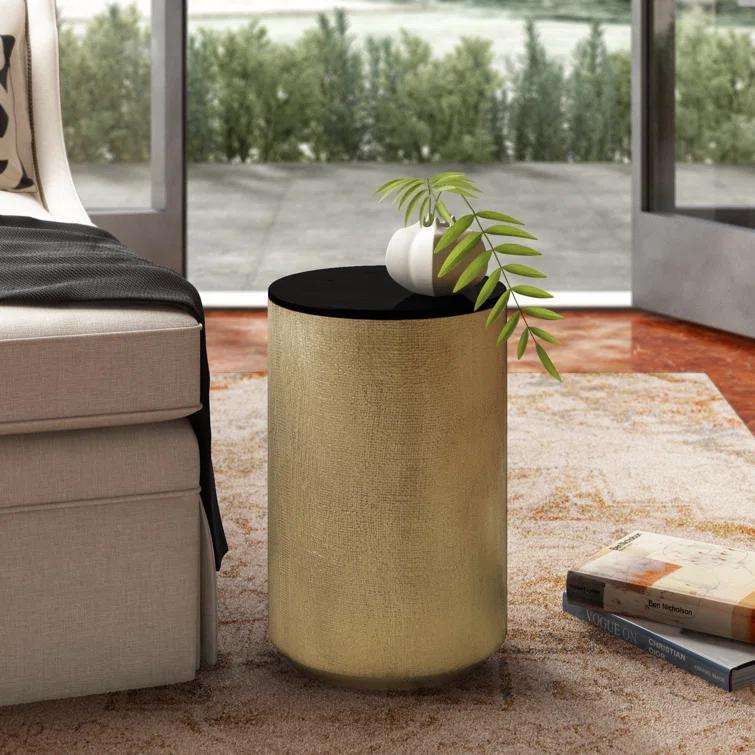 Hemp Etched Barrel Table