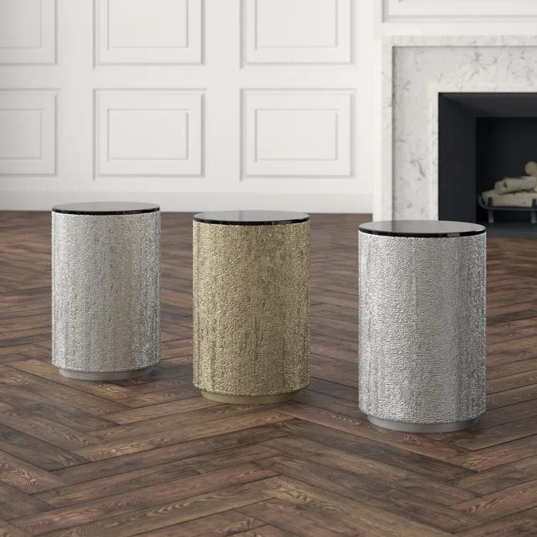 Hemp Etched Barrel Table