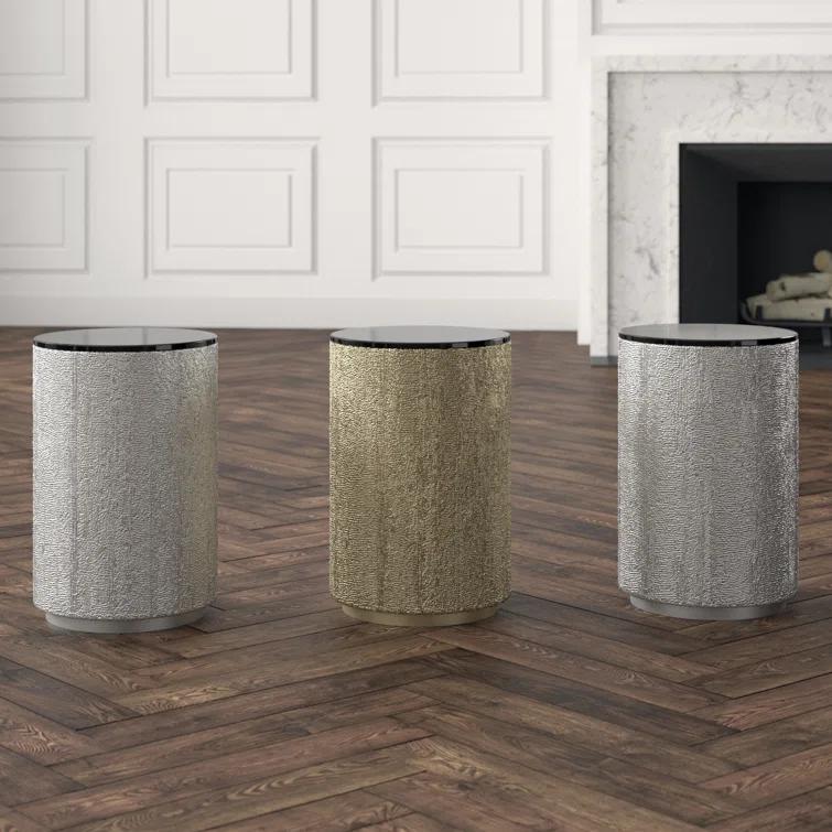 Hemp Etched Barrel Table