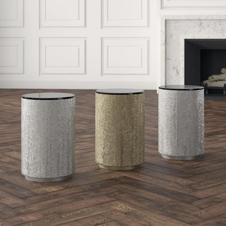 Hemp Etched Barrel Table