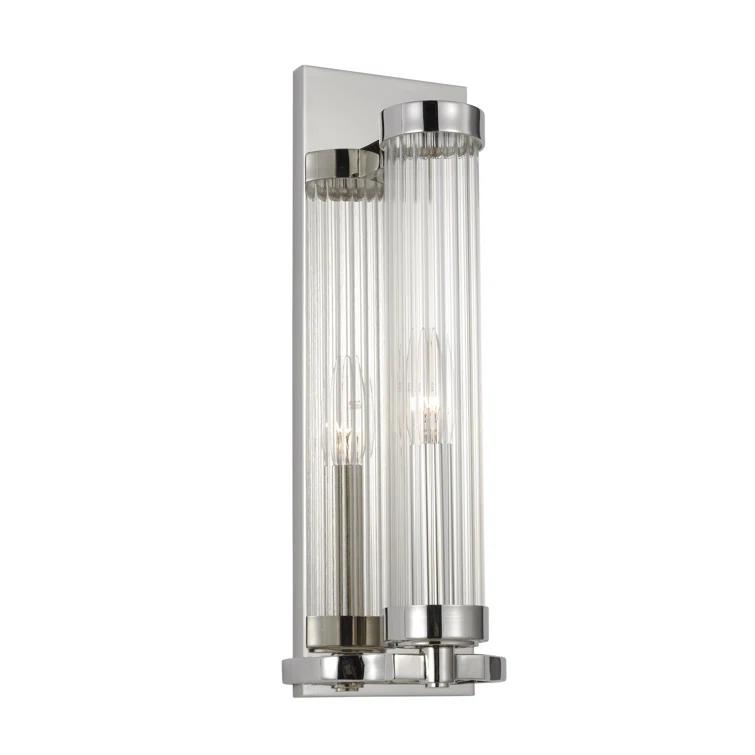 Everly Quinn Steel Corner Wall Light