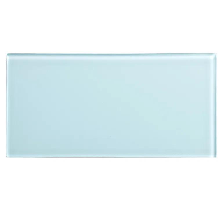 3'' W x 6'' L Glass Peel and Stick Subway Tile